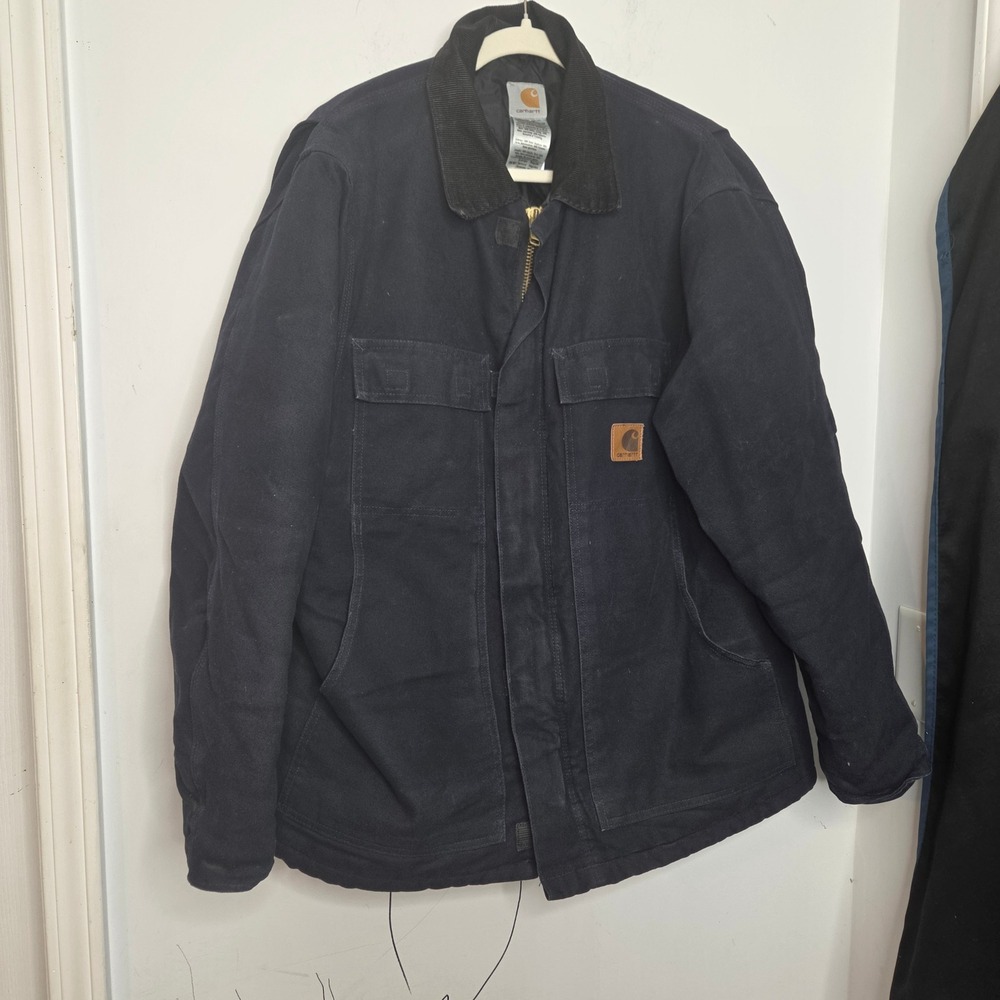 Carhartt C26 MDT Midnight Navy Sandstone‎ Arctic Traditional Coat Mens Large L